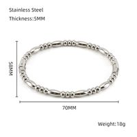 Simple Style Solid Color Stainless Steel 18K Gold Plated Titanium Steel Bangle In Bulk sku image 5