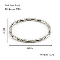 Simple Style Solid Color Stainless Steel 18K Gold Plated Titanium Steel Bangle In Bulk sku image 6