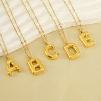 304 Stainless Steel 18K Gold Plated Casual Cute Plating Letter Titanium Steel Pendant Necklace main image 1
