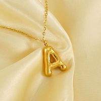 304 Stainless Steel 18K Gold Plated Casual Cute Plating Letter Titanium Steel Pendant Necklace main image 6