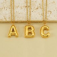 304 Stainless Steel 18K Gold Plated Casual Cute Plating Letter Titanium Steel Pendant Necklace main image 3