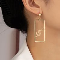 1 Pair Casual Geometric Plating Ferroalloy 14k Gold Plated Drop Earrings main image 1