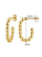 1 Piece Vintage Style Solid Color Plating 304 Stainless Steel 14K Gold Plated Hoop Earrings main image 2