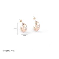 1 Pair Simple Style Classic Style Moon Plating Copper 18k Gold Plated Ear Studs sku image 3