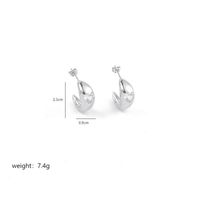 1 Pair Simple Style Classic Style Moon Plating Copper 18k Gold Plated Ear Studs sku image 4