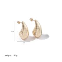 1 Pair Modern Style Simple Style Water Droplets Plating Copper 18k Gold Plated White Gold Plated Ear Studs sku image 1