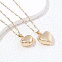 Acero Inoxidable Chapados en oro de 18k Estilo Simple Estilo Clásico Pulido Enchapado Forma De Corazón Collar Colgante main image 4