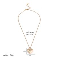 Stainless Steel 18K Gold Plated Simple Style Classic Style Polishing Plating Heart Shape Pendant Necklace sku image 4