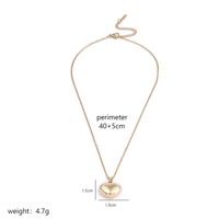 Stainless Steel 18K Gold Plated Simple Style Classic Style Polishing Plating Heart Shape Pendant Necklace sku image 3
