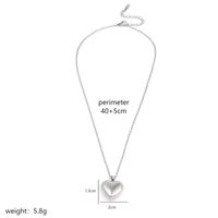 Stainless Steel 18K Gold Plated Simple Style Classic Style Polishing Plating Heart Shape Pendant Necklace sku image 2