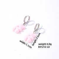 1 Pair Cute Sweet Simple Style Bear Arylic Drop Earrings sku image 10