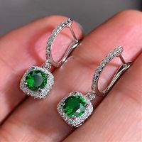 New Exquisite Micro-inlaid Zircon Wild Ear Buckle European And American Copper Ear Accessories sku image 4