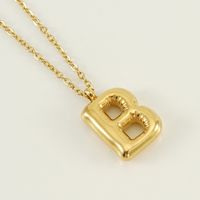 304 Stainless Steel 18K Gold Plated Casual Cute Plating Letter Titanium Steel Pendant Necklace sku image 16