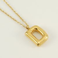 304 Stainless Steel 18K Gold Plated Casual Cute Plating Letter Titanium Steel Pendant Necklace sku image 3