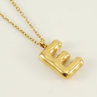 304 Stainless Steel 18K Gold Plated Casual Cute Plating Letter Titanium Steel Pendant Necklace sku image 1