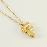 304 Stainless Steel 18K Gold Plated Casual Cute Plating Letter Titanium Steel Pendant Necklace sku image 17
