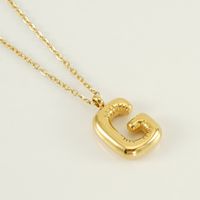 304 Stainless Steel 18K Gold Plated Casual Cute Plating Letter Titanium Steel Pendant Necklace sku image 18
