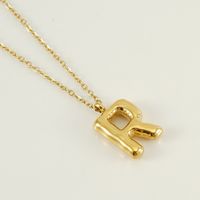304 Stainless Steel 18K Gold Plated Casual Cute Plating Letter Titanium Steel Pendant Necklace sku image 2