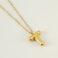 304 Stainless Steel 18K Gold Plated Casual Cute Plating Letter Titanium Steel Pendant Necklace sku image 23