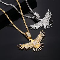 Hip-hop Rock Eagle Stainless Steel Alloy Titanium Steel Plating Inlay Zircon Men's Necklace Pendant main image 1