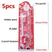 5 Pieces Santa Claus Snowman Class Learning Wood Mixed Materials Cartoon Style Classic Style Pencil main image 2