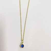 Cute Simple Style Color Block Copper Plating Chain Inlay Zircon 14k Gold Plated Pendant Necklace sku image 8