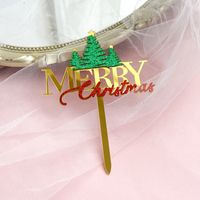 Christmas Cartoon Style Cute Letter Plastic Family Gathering Party Festival Cake Decorating Supplies main image 6