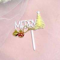 Christmas Cartoon Style Cute Letter Plastic Family Gathering Party Festival Cake Decorating Supplies sku image 4
