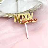 Christmas Cartoon Style Cute Letter Plastic Family Gathering Party Festival Cake Decorating Supplies sku image 6