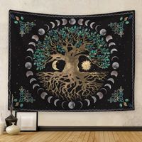 Classical Retro Pastoral Moon Tree Polyester Tapestry Artificial Decorations main image 4
