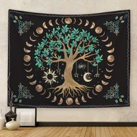 Classical Retro Pastoral Moon Tree Polyester Tapestry Artificial Decorations main image 5