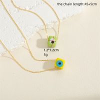 Elegant Simple Style Square Copper Plating 14k Gold Plated Pendant Necklace main image 8