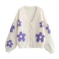 Women's Sweater Long Sleeve Sweaters & Cardigans Casual Flower sku image 7