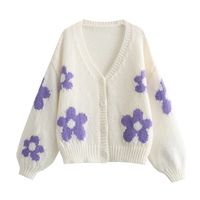 Women's Sweater Long Sleeve Sweaters & Cardigans Casual Flower sku image 8