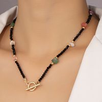 Casual Commute Round Glass Stone Women's Necklace main image 1