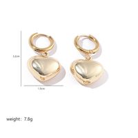 1 Pair Classic Style Heart Shape Plating Stainless Steel 18K Gold Plated Earrings sku image 3
