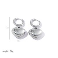 1 Pair Classic Style Heart Shape Plating Stainless Steel 18K Gold Plated Earrings sku image 1
