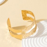 Vintage Style Simple Style Solid Color Copper Plating 18k Gold Plated Bangle main image 5