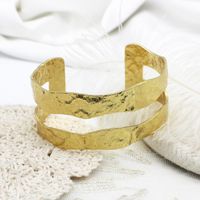 Vintage Style Simple Style Solid Color Copper Plating 18k Gold Plated Bangle sku image 1