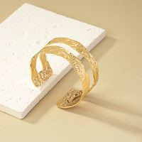 Vintage Style Simple Style Solid Color Copper Plating 18k Gold Plated Bangle main image 2