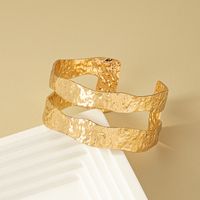 Vintage Style Simple Style Solid Color Copper Plating 18k Gold Plated Bangle main image 3
