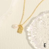 Simple Style Letter Copper Plating 18k Gold Plated Pendant Necklace sku image 5