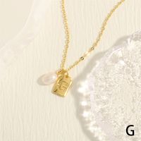 Simple Style Letter Copper Plating 18k Gold Plated Pendant Necklace sku image 7