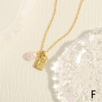 Simple Style Letter Copper Plating 18k Gold Plated Pendant Necklace sku image 6