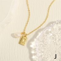 Style Simple Lettre Le Cuivre Placage Plaqué Or 18k Pendentif sku image 10