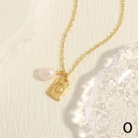 Simple Style Letter Copper Plating 18k Gold Plated Pendant Necklace sku image 15