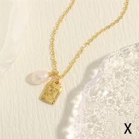 Style Simple Lettre Le Cuivre Placage Plaqué Or 18k Pendentif sku image 24