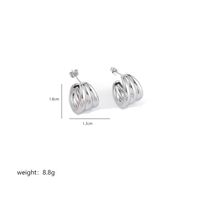 1 Pair Simple Style Semicircle Plating Copper 18k Gold Plated White Gold Plated Ear Studs sku image 4