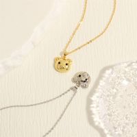 Simple Style Little Bear Copper 18k Gold Plated Pendant Necklace In Bulk main image 3
