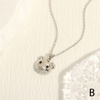 Simple Style Little Bear Copper 18k Gold Plated Pendant Necklace In Bulk sku image 2